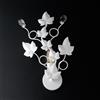 BeLight Applique in ferro laccato bianco con decorazione shabby chic e strass in cristallo 1 luce