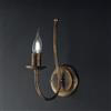 BeLight Applique in ferro laccato marrone con decorazione oro antico 1 luce