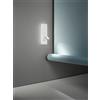 Perenz Illumina PLATE Applique faretto LED 3000k in metallo verniciato bianco retroilluminato,dimmerabile e orientabile