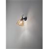 Perenz Illumina Applique Vintage 1 luce in metallo nero e vetro ambra attacco E27