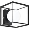 Perenz Illumina CUBE Applique in metallo verniciato nero diffusore sferico attacco G9