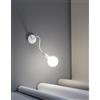 Perenz Illumina BULBO Applique 1 luce in metallo e gomma colore bianco attacco E27 lampadina non inclusa orientabile
