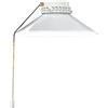 Perenz Illumina Kit luce in vetro bianco con portalampada ottone lucido attacco E27 diametro 25cm per ventilatori con catena