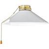 Perenz Illumina Kit luce in vetro bianco con portalampada ottone lucido attacco E27 diametro 35cm per ventilatori con catena