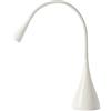 Perenz Illumina Lampada da tavolo in plastica bianco lucido Snake LED 4W 3000K 300Lm Interruttore touch on/off e dimmer sulla base
