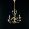 BeLight Lampadario in ferro laccato avorio con decorazione effetto decapè e rifiniture oro antico con strass in cristallo 3 luci