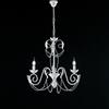 BeLight Lampadario in ferro laccato bianco con decorazione effetto shabby chic e strass in cristallo 3 luci