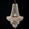 Bonetti Illumina Lampadario in ferro e ottone dorato con strass 10 luci Mozart