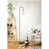 Perenz Illumina Piantana in metallo verniciato nero opaco + ottone invecchiato Vector 1 luce attacco E27