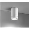 Perenz Illumina Plafoniera-faretto alluminio colore bianco opaco Pendo IP44 1 luce attacco GU10 d.6,5cm