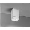 Perenz Illumina Plafoniera-faretto alluminio colore bianco opaco Pendo IP44 1 luce attacco GU10 6x6cm