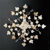 BeLight Plafoniera in ferro laccato avorio con decorazione oro antico e strass in cristallo 4 luci