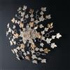 BeLight Plafoniera in ferro laccato avorio con decorazione oro antico e strass in cristallo 6 luci