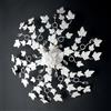 BeLight Plafoniera in ferro laccato bianco con decorazione effetto shabby chic e strass in cristallo 6 luci