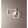 Perenz Illumina CROSS Plafoniera 2 riquadri in orizzontale alluminio verniciato bianco LED 45W 3350LM 3000K CCT 3000K 4000K 6000K