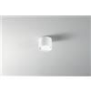 Perenz Illumina Plafoniera in alluminio verniciato bianco Geo 1 luce attacco GX53