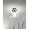 Perenz Illumina Plafoniera vetro trasparente e cromo lucido Skin 1 luce attacco E27 d.30cm