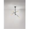 Perenz Illumina Sospensione in metallo nero opaco + ottone invecchiato Vector d.42cm 4 luci attacco E27