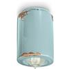 Ferroluce PLAFONIERA VINTAGE AZZURRO C985(VIA)