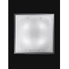 Perenz Illumina Plafoniera vetro bianco lucido 4 luci attacco E27 in metallo e allumnio 50cm Frame