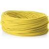 Perenz Illumina Rolla 50 mt cavo elettrico 2x0,75 mm rivestito in tessuto giallo