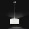 Perenz Illumina ROUND HOTEL Sospensione 1 luce cromo con paralume in tessuto bianco attacco E27 diametro 40cm