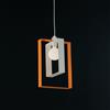 BeLight Sospensione in ferro laccato bianco e arancio con cavo elettrico regolabile 1 luce