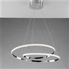 BeLight Sospensione in metallo e alluminio cromo lucido con led integrato Cromo Spira