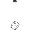 Perenz Illumina Sospensione in metallo verniciato nero Cube 15 x 15cm 1 luce attacco G9