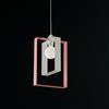 BeLight Sospensione in ferro laccato bianco e rosa con cavo elettrico regolabile 1 luce