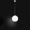 Perenz Illumina UFO Sospensione vetro bianco 1 luce sfera attacco E27 diametro 30cm