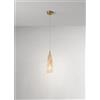 Perenz Illumina Sospensione Meteora 1 luce in metallo e vetro ambra lavorato d.11cm attacco E27
