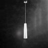 Perenz Illumina CANNA Sospensione vetro bianco soffiato montatura cromo 1 luce attacco E27