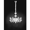 Perenz Illumina BOUGIE Sospensione 8 luci in metallo e vetro bianco soffiato attacco E14 d.85cm
