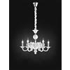 Perenz Illumina BOUGIE Sospensione 6 luci in metallo e vetro bianco soffiato attacco E14 d.68cm