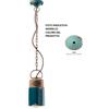 Ferroluce SOSPENSIONE INDUSTRIAL VINTAGE AZZURRO C1620VIA