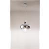 Perenz Illumina Sospensione vetro fumé specchiato sfumato + cromo lucido Bowl 1 luce attacco E27 d.36,5cm