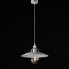 BeLight Sospensione in ferro laccato bianco con decorazione argento antico con cavo elettrico ricoperto in tessuto intrecciato regolabile 1 luce