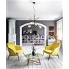 Perenz Illumina Sospensione in metallo nero opaco + ottone invecchiato Vector d.53,5cm 6 luci attacco E27