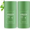 FOCUSUN Green Mask Stick, Green Tea Cleansing Mask, maschera peel-off per punti neri Maschera, Regola l'equilibrio tra acqua e olio, maschera all'argilla spalmabile detergente profonda