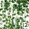 DazSpirit 12 Pezzi Pianta Artificiale Edera, 25.2m Pianta Artificiale Rampicante Ghirlanda Esterne per Cucina, Casa, Giardino, Festa di Matrimonio e la Decorazione della Parete di Giardino