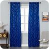 GIRASOLE HOME Coppia Tende Capri Oscuranti Termiche Morbide Motivo Intreccio Argentato 2 Pannelli con Tasca (Blu Elettrico, 70x240cm)