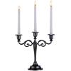 Sziqiqi Candeliere nozze, Candeliere candelabro In lega di zinco, Candeliere della cena a lume di candela, ornamento casa creativo, Nero