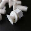 Caterpillar Red 20 x Dadi e bulloni Svasati a Croce Bianchi Polipropilene, Dadi e bulloni di plastica, M8 x 20mm, Rondelle, resistente all'acqua, anti corrosione, resistente ad agenti chimici, Vite a testa svasata