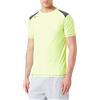 ASIOKA 182/17, Maglietta Tecnica combinata Unisex per Adulti m/Corta, Giallo Fluo/Grigio (Marengo), XXL