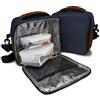 Nerthus Borsa Termica Porta Alimenti Blu con 2 contenitori ermetici, Panno