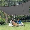 LOVE STORY Vela Ombreggiante Impermeabile 2.5x3m Rettangolare Tenda a Vela Parasole PES Protección Rayos UV per Esterno, Giardino，Terrazza，Antracite