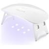 Usmlicer Lampada Led per Unghie lampada per Gel Portatile Macchina Gel Unghie con Luce UV e Timer 45s 60s Home Manicure Pedicure
