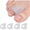 Nein Separatori per dita, 4X distanziatori per dita in gel per borsiti, dita storte e dita sovrapposte, correttore per dita per alleviare il dolore ai piedi