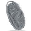 Hience Spazzola per Corpo in Silicone Esfoliante 2 Lato con Maniglia ad Loop, Spazzola per Corpo Bagno/Doccia per Delicata Esfoliazione e Massaggio, Più Igienico e Duraturo Della Luffa/Spugna, Grigio